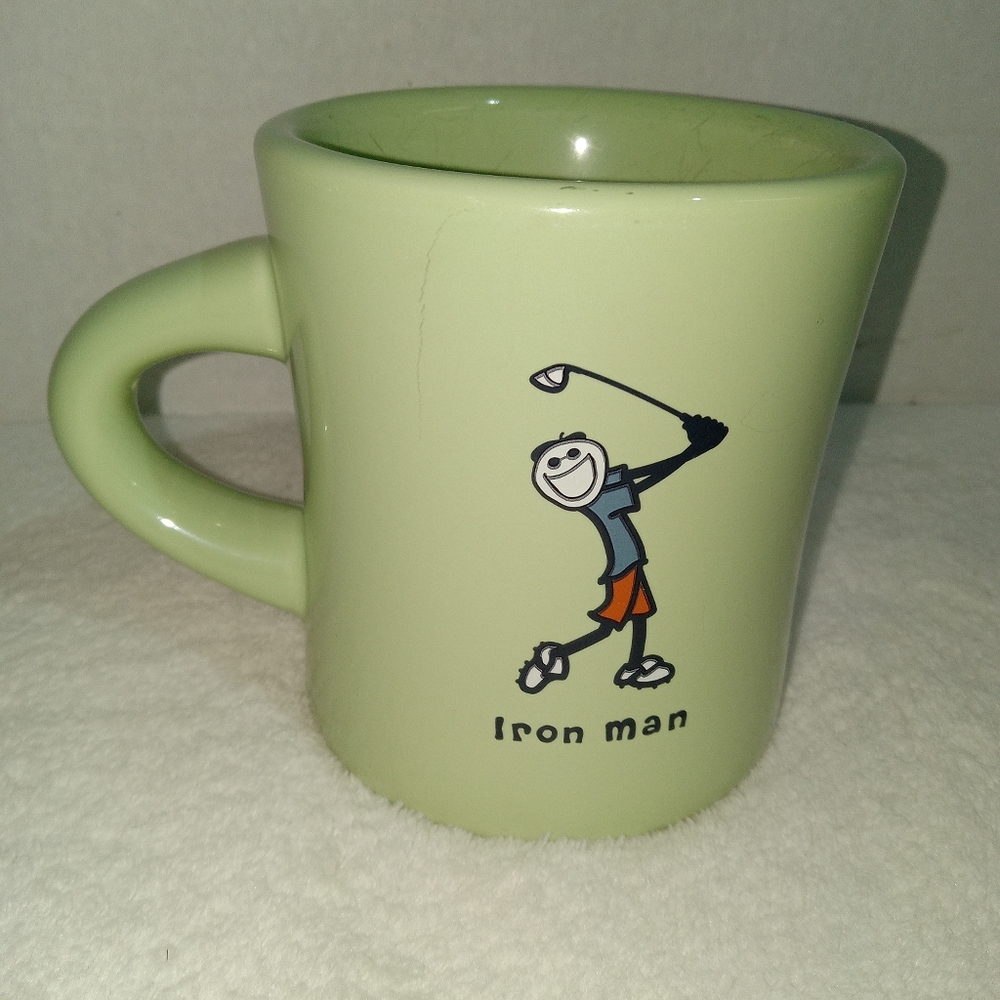 Life is Good coffee tea mug "Iron Man" "Life is Good"